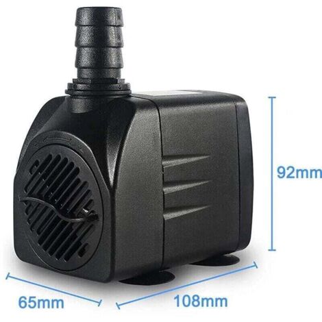 Pompe à Eau Submersible, Ajustable Mini Pompe à Eau(45W), Pompe pour Bassin/Fontaine, Pompe d'aquarium Ultra Silencieuse, avec 5 Buses