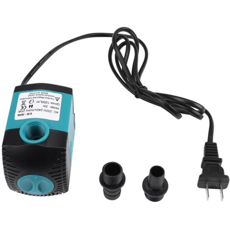 Pompe à eau submersible silencieuse pour bassin à poissons, aquarium et fontaine (25W)