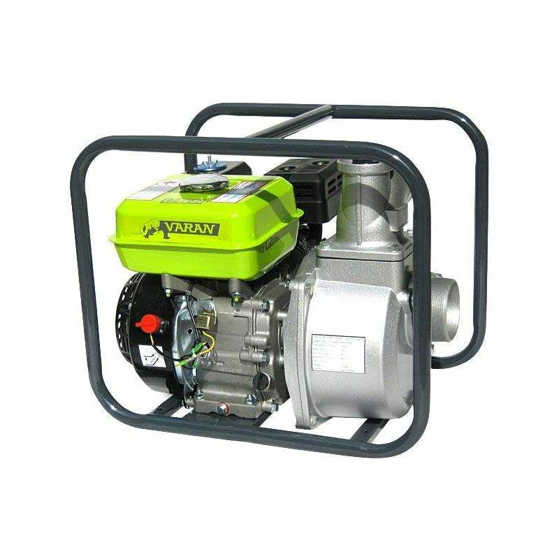 92702 Pompe à eau thermique Motopompe essence 3'' 60m³/H 6.5CV 32m hauteur max - Gris - Varan Motors