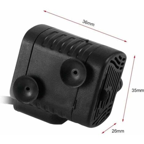 Pompe à eau ultra-silencieuse 48GPH [180L / H] 3W, petit aquarium, bassin à poissons, tortue, animaux aquatiques, sculpture, jardin, bateau en mouvement, bassin, fontaine, pompe à aquarium de table.