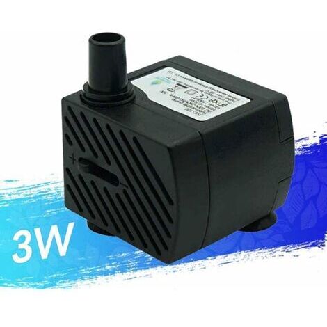 Pompe à eau ultra-silencieuse 48GPH [180L / H] 3W, petit aquarium, bassin à poissons, tortue, animaux aquatiques, sculpture, jardin, bateau en mouvement, bassin, fontaine, pompe à aquarium de table.