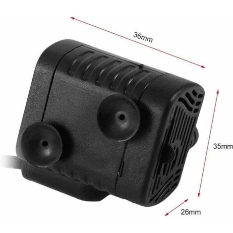Pompe à eau ultra-silencieuse 48GPH [180L / H] 3W, petit aquarium, bassin à poissons, tortue, animaux aquatiques, sculpture, jardin, bateau en mouvement, bassin, fontaine, pompe à aquarium de table.