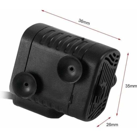 Pompe à eau ultra-silencieuse 48GPH [180L / H] 3W, petit aquarium, bassin à poissons, tortue, animaux aquatiques, sculpture, jardin, bateau en mouvement, bassin, fontaine, pompe à aquarium de table.