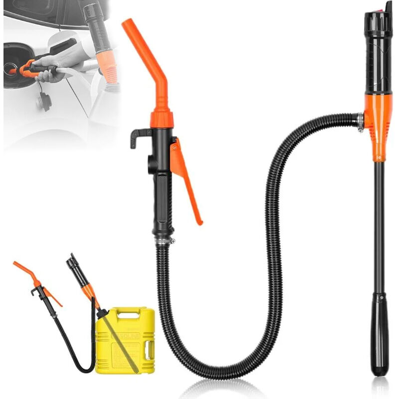 Longziming - Pompe à essence électrique à piles - Pompe à siphon - Pompe à batterie - Pompe à bidon - Pompe d'aspiration automatique pour essence