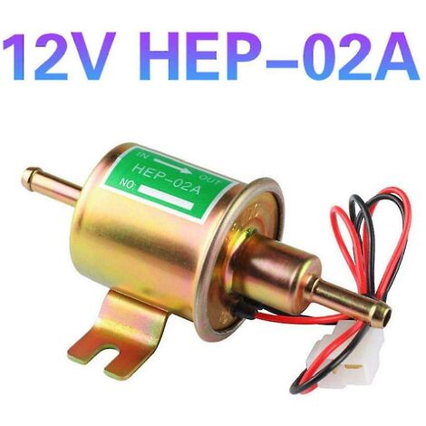 Pompe à essence électrique universelle 12v Hep-02a Pompe à essence en métal basse pression en ligne
