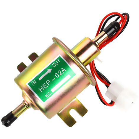 Pompe à essence électrique universelle en métal solide à essence 12 V pour véhicule en ligne HEP-02A Voitures automobiles à basse pression pour Mazda Toyota, or