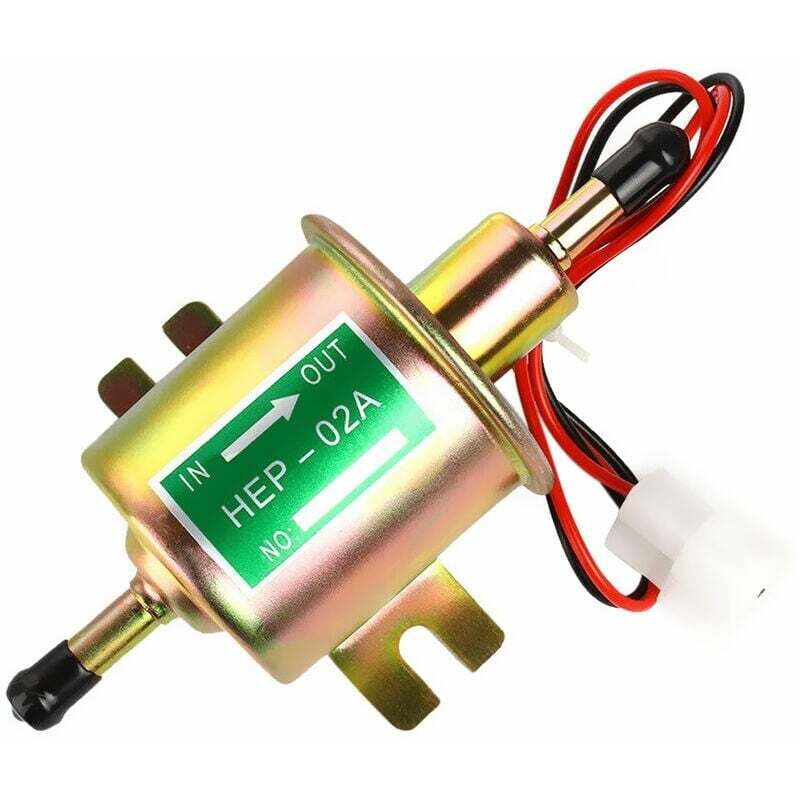 Euritecsa - Pompe à essence électrique universelle en métal solide à essence 12V pour véhicule en ligne HEP-02A Voitures automobiles à basse pression