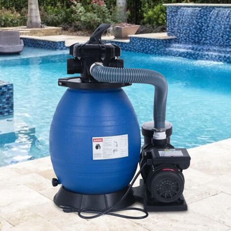 Largeight – Pompe à filtre à sable 400 W – Débit 11000 l/h – Diamètre raccord 2,5 cm – Réservoir résistant à la corrosion – Installation facile