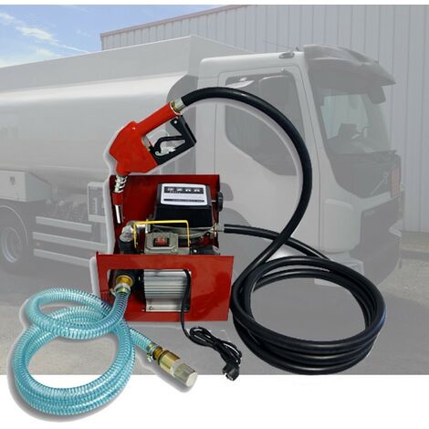 Pompe à Gasoil, Mazout, Diesel, 60l/m, 550W, Compteur + pistolet