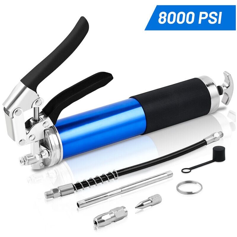 Sjqka - Pompe à graisse à main poignée pistolet 2 embouts inclus 8000 psi