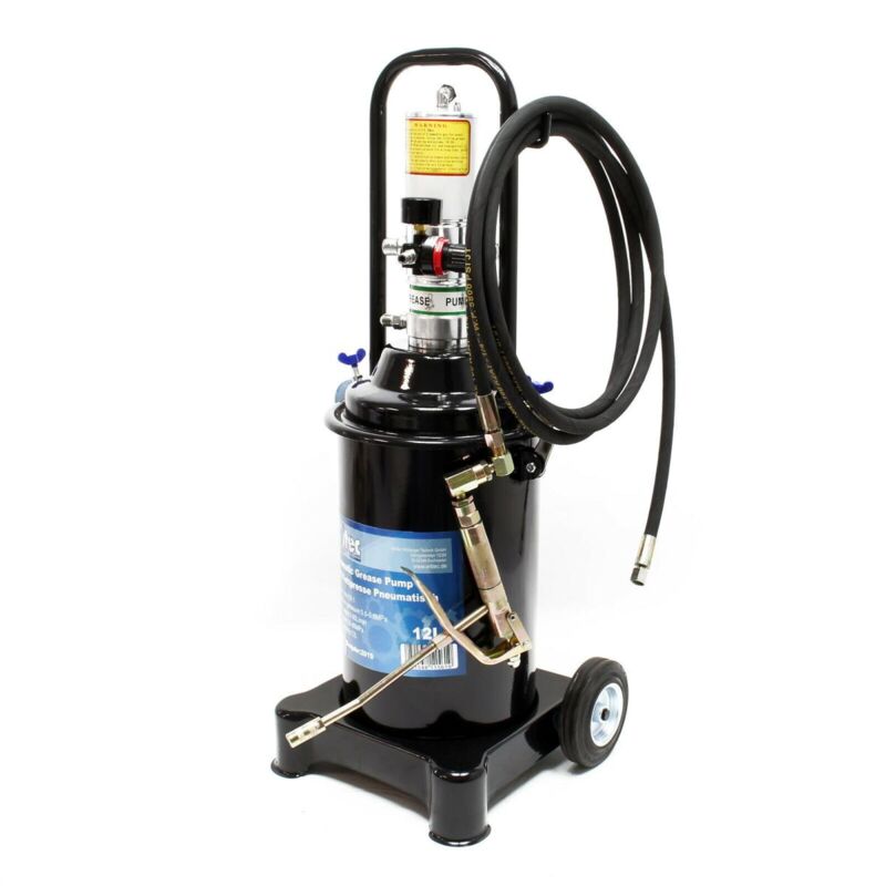 Pompe à graisse pneumatique mobile 12 Litres + Pistolet de graissage