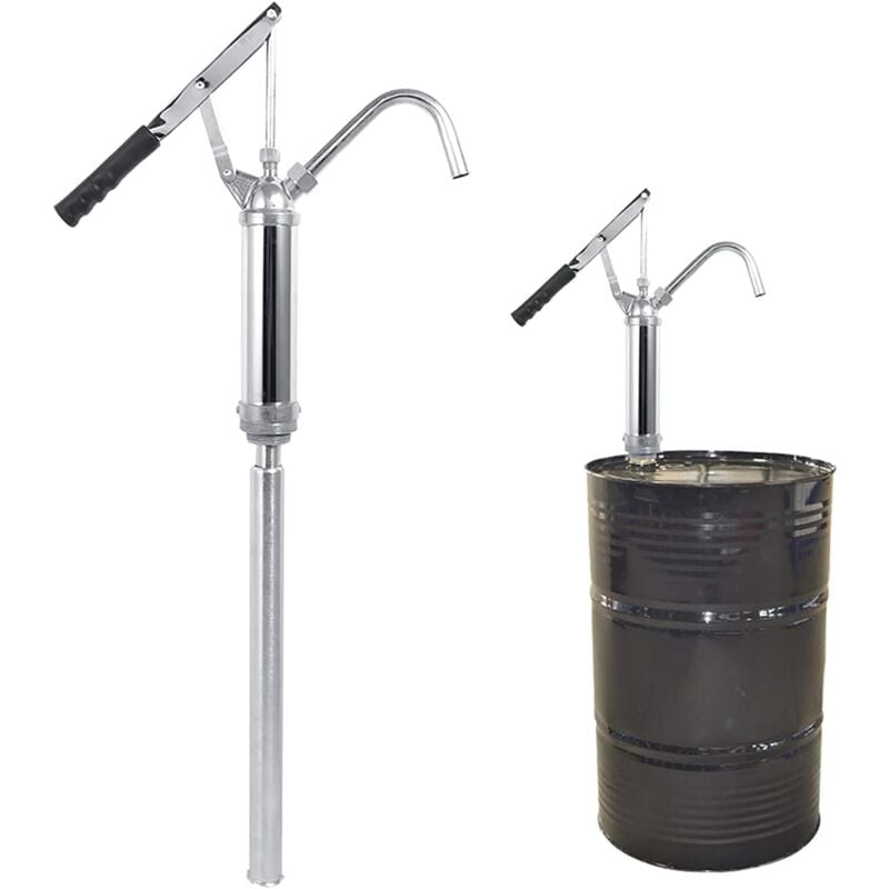 Pompe à Huile avec Levier, Pompe Vide-fût Manuelle Télescopique Pompe à Manivelle avec Buse Amovible Pompe de Transfert Liquide, pour Huile à