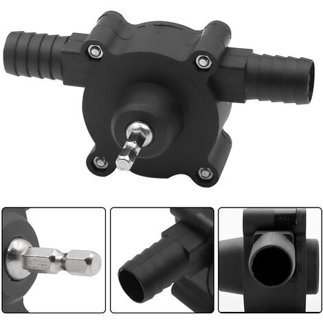 Pompe a huile de pompe d'aspiration auto-amorçante entrainee par perceuse electrique noirPetite pompe à eau domestique perceuse électrique à main pompe à eau Portable DC pompe à eau pompe centrifuge a