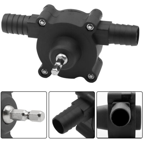 Pompe a huile de pompe d'aspiration auto-amorçante entrainee par perceuse electrique noirPetite pompe à eau domestique perceuse électrique à main pompe à eau Portable DC pompe à eau pompe centrifuge a