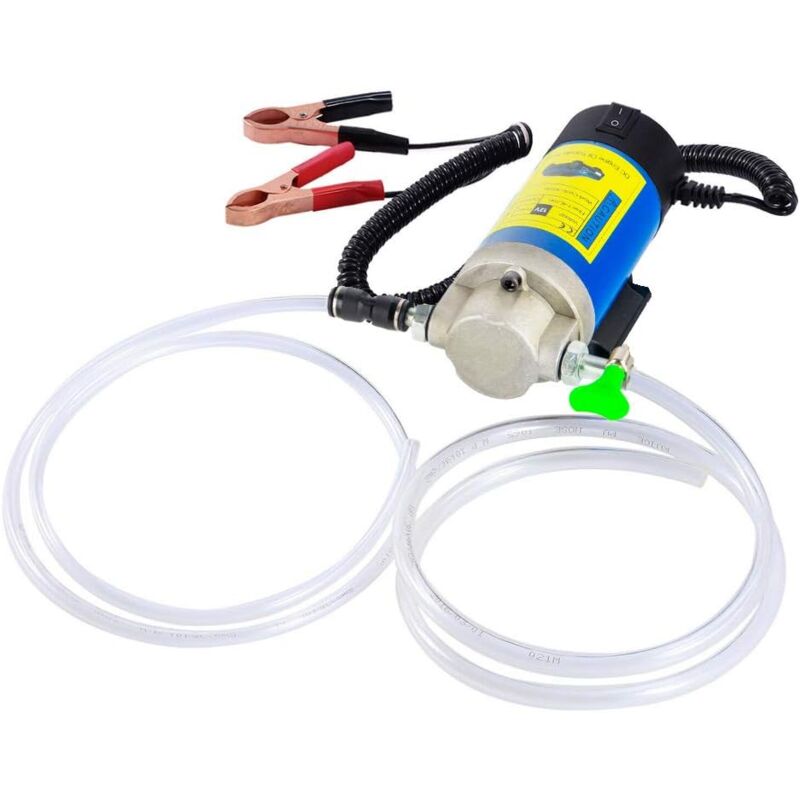 Pompe à Huile Diesel 12V 100W Pompe Electrique Vidange Huile Moteur, Pompe de Transfert Pompe extracteur de vidange d'huile