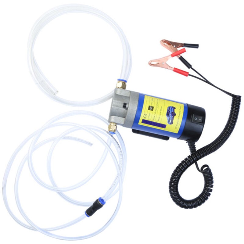 Zoternen - Pompe à huile portable 12V 100W 1-4L/min avec 2 tuyaux et câble 1,8m pour voiture moto rv bateau