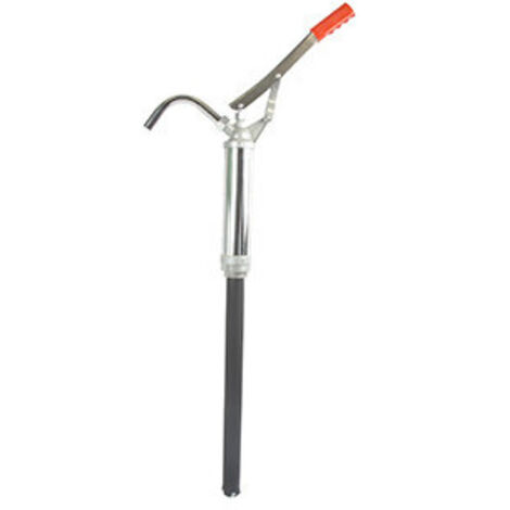 Pompe à main à piston. Débit 0,25 L/coup soit environ 25 L/min avec tuyau plongeur / Huile- Diesel extensible de 457 mm à 890 mm
