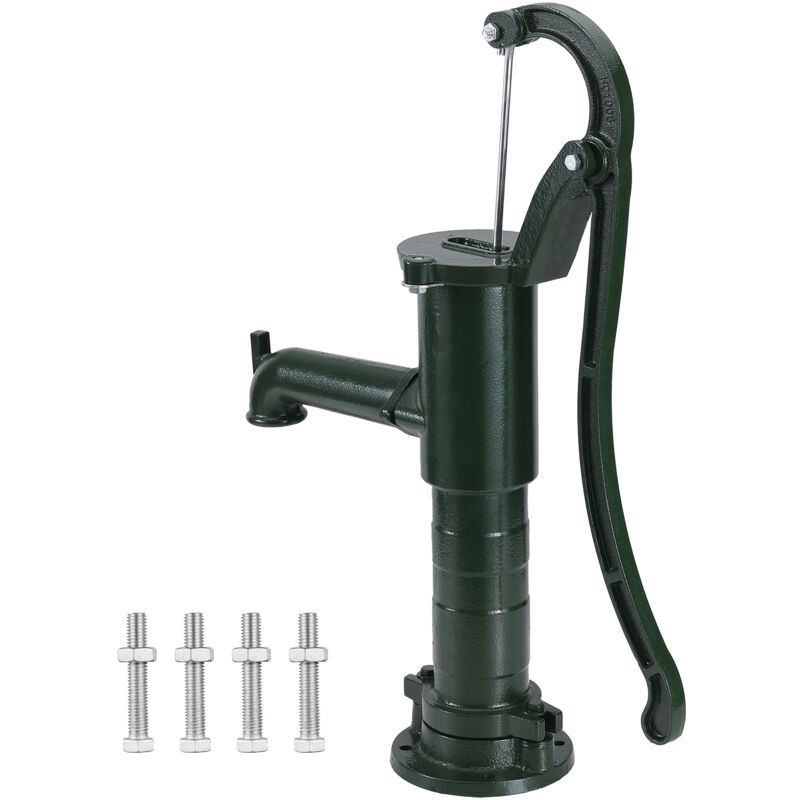 Pompe à main antique Mophorn lévation de 22 pieds, pompe à eau manuelle en fonte, poignée ergonomique, installation G1-5/8', vintage pour cour,