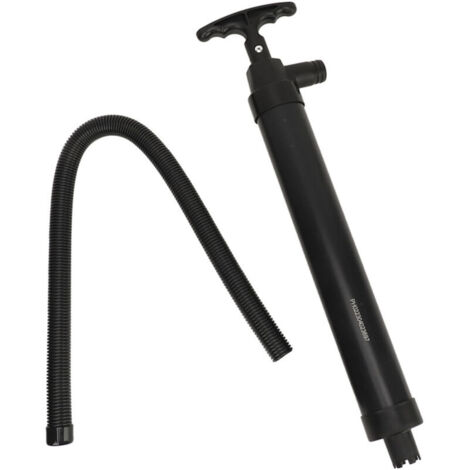 Pompe à Main avec Tuyau, Pompe de Cale Manuelle Facile à Tenir Portable Antichoc pour Kayaks pour Bateaux Rapides (BLACK)