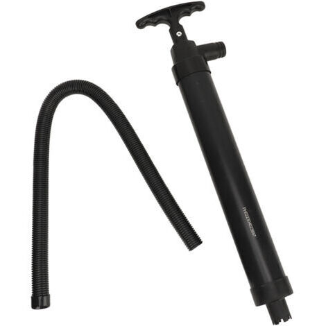 Pompe à Main avec Tuyau, Pompe de Cale Manuelle Facile à Tenir Portable Antichoc pour Kayaks pour Bateaux Rapides (BLACK)