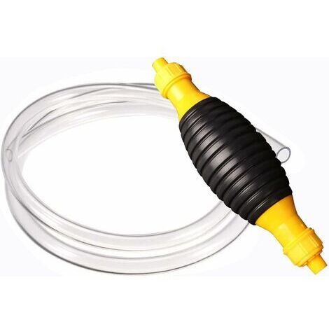 Pompe à Main Essence, Pompe de Transfert de Carburant, 8mm 2M Pompe Manuelle Siphon Pompe à Main d'urgence Aspiration pour Essence Gaz Diesel Huile Eau Liquide Réservoir de Poissons