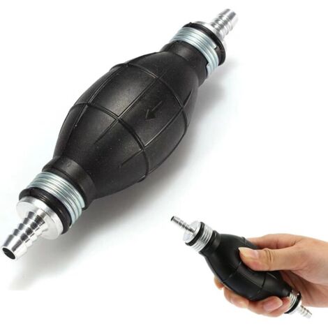 Pompe à main pour conduite de carburant de 8 mm, pompe à main, pompe de transfert de carburant liquide, pompe d'aspiration, universelle, adaptée à l'essence, à l'huile moteur, au diesel, noire