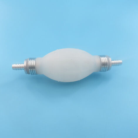 Pompe à main sphérique en caoutchouc blanc de 8 mm pour automobile, bateau et moto (essence, diesel).