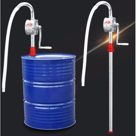 Pompe à Manivelle Rotative de Pompe à Fût de Baril de Pétrole Essence à Diesel en Alliage d\'Aluminium-HAJ