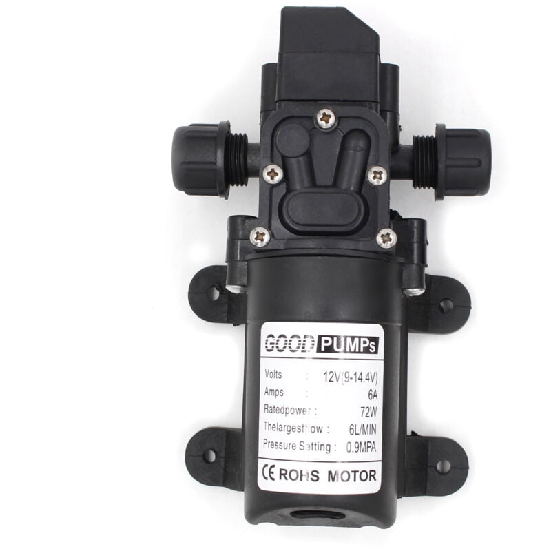 Tonchean - Pompe à membrane haute pression 12V 6A 72W 6L pression, nervurée