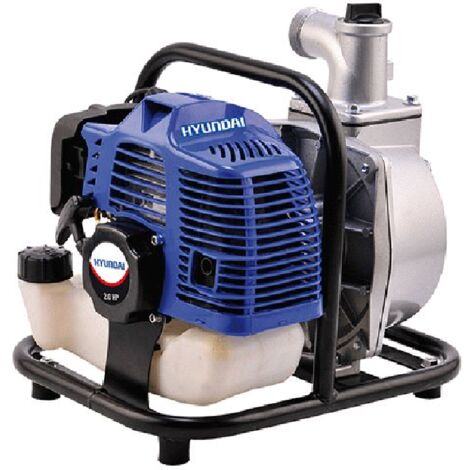Pompe à moteur auto-amorçante Hyundai 35603 à moteur 2 temps pour eaux claires et foncées