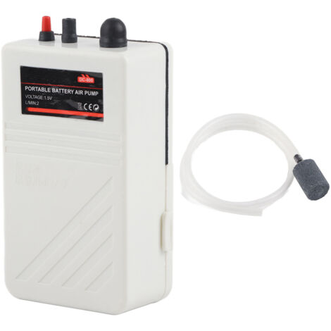 Pompe à oxygène à piles sèches pour la pêche, alimentation en oxygène en cas de panne de courant, pompe à air extérieure d'urgence blanche