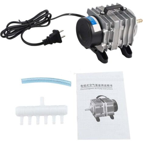 Pompe à oxygène électromagnétique d'aquarium 18W 25L/min utilisée pour l'étang de fruits de mer d'aquarium 220V