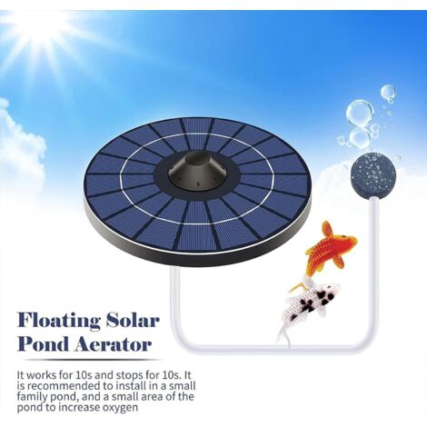 Pompe à oxygène liquide solaire, aérateur d'aquarium pour l'irrigation de jardin