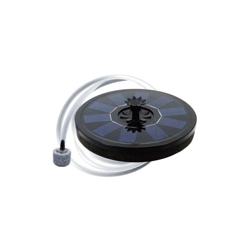 SNQ - Pompe à oxygène pour aérateur d'étang solaire avec tuyau d'air et pierre bulles eau flottante Oxygénateur de réservoir poissons fontaine bain