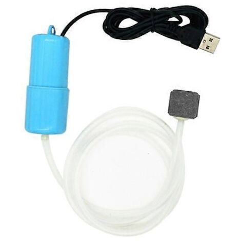 Pompe à oxygène pour aquarium, compresseur d'oxygène hydroponique, aérateur avec pierre à air et tuyau en silicone, ultra silencieux et écoénergétique