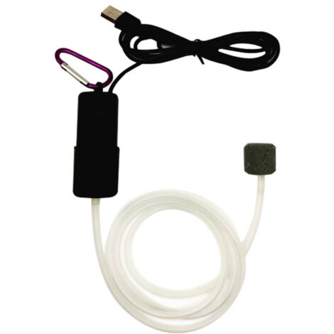 Pompe à oxygène pour aquarium hydroponique, compresseur et aérateur avec pierre à air et tube en silicone, ultra silencieuse et économe en énergie.
