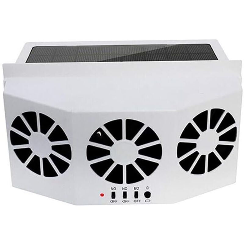 Sunxury - Ventilateur d'extraction à énergie solaire, purificateur d'air pour véhicule, amplificateur de refroidissement, ventilateurs de fenêtre,