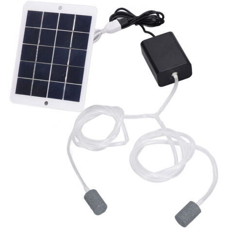 Pompe à oxygène solaire, polyvalente, installation facile, transportable, pompe d'aquarium portable