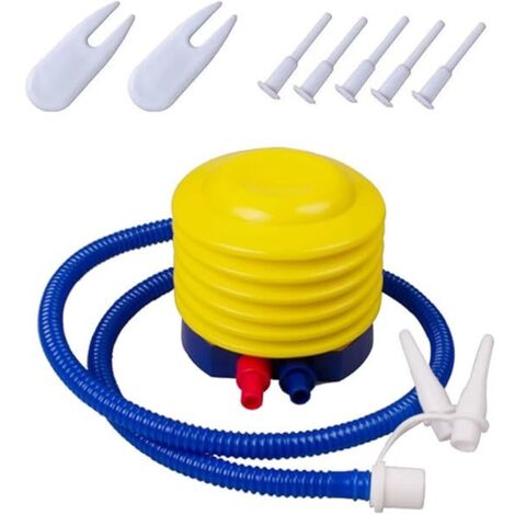 Pompe À Pied - Pour Ballons D'Exercice - Avec Adaptateurs Et Bouchons - Pour Gonfler Dégonfler Balles De Yoga Anneaux De Natation Matelas Gonflables