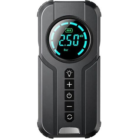 Pompe à pneus, compresseur d'air électrique, mini pompe à pneus de voiture portable, gonfleur rechargeable portable, pression préréglée, batterie 6000 mAh, pour voiture et