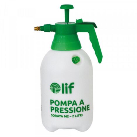 Pompe a' pression Lif en pvc 2 lt. avec buse en laiton ide'al pour la maison et le jardin
