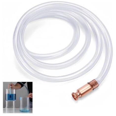 Pompe à Siphon Manuelle - 1.8m Manuel Tuyau de Pompage - 18mm épais - PVC - Essence - Transfert