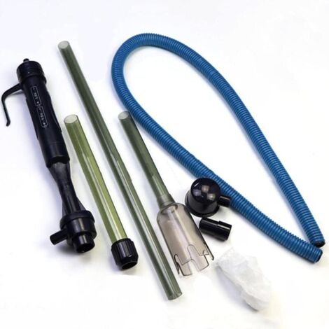 Pompe à siphon pour aspirateur de réservoir de poisson - Égouttoir - Tuyau de nettoyage pour gravier avec sac de filtre à eau - Outil de transfert automatique des fluides