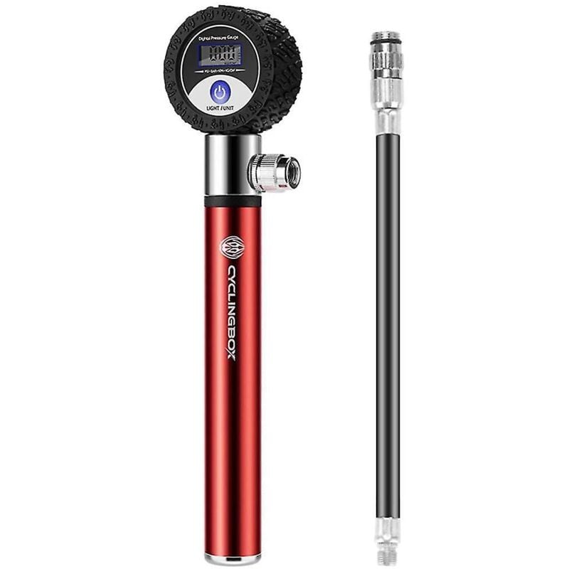 Pompe à vélo portable Mini pompe à vélo Pompe à vélo pliable America Mouth Road Mountain, rouge