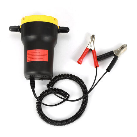 Pompe à vidange 12V 60W Huile/petrole Brut Extracteur de puisard Liquide Scavenge Echange + Tubes - Noir-jaune