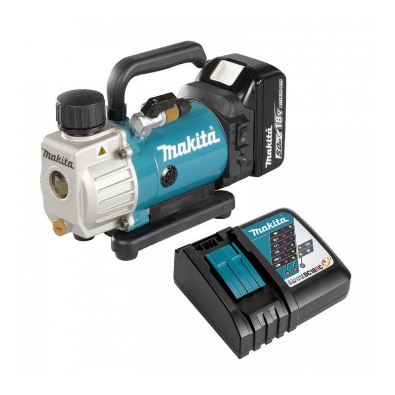 Makita - Pompe à vide sur batterie 18V lxt (1x5.0 Ah) et chargeur DVP180RT