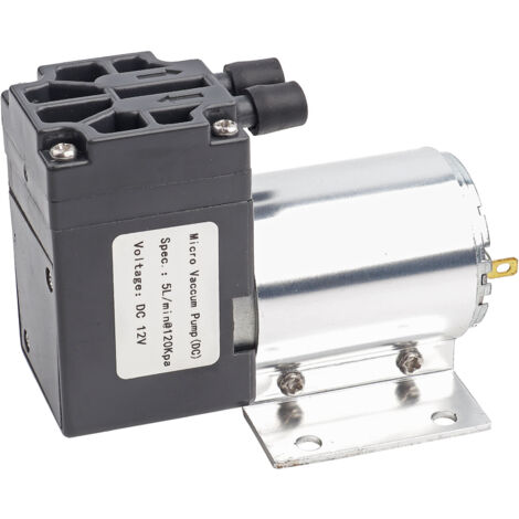 Pompe à vide miniature 12V 5L/min 120kPa avec support pour aspiration à pression négative