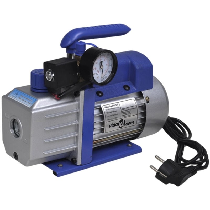Helloshop26 - Pompe à vide simple étage avec manomètre 71 litres / min systèmes frigorifiques, machines d'impression, appareils médicaux