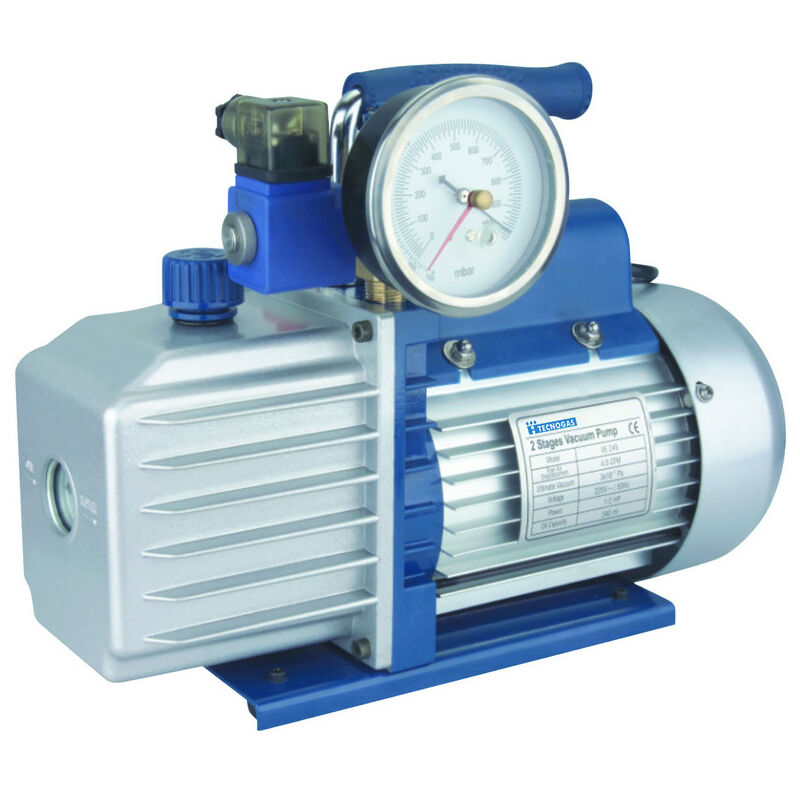 Tecnogas - Pompe à vide TGAS-DS1 avec électrovanne et vacuomètre 11165