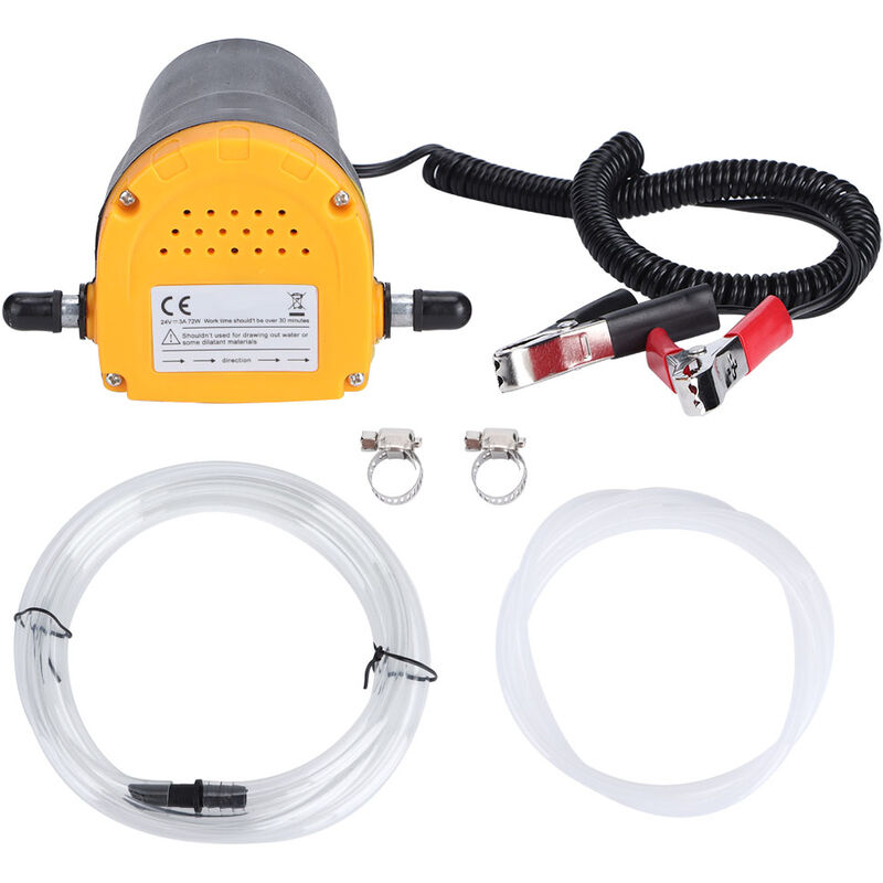 Jeffergarden - Pompe électrique auto-amorçante, pompe de transfert d'huile compacte, extracteur pour voiture, bateau, moto (DC24V)